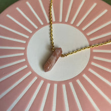 Load image into Gallery viewer, Peach Moonstone Crystal Point Necklace