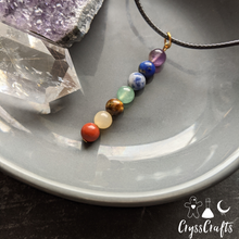 Load image into Gallery viewer, Chakra Stone Drop Necklace