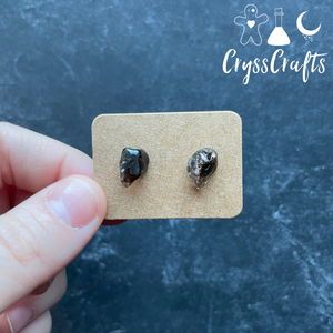 Natural Stone Chip Stud Earrings
