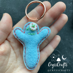 Peculiar Poppet Doll Micro Keychain Rose Gold